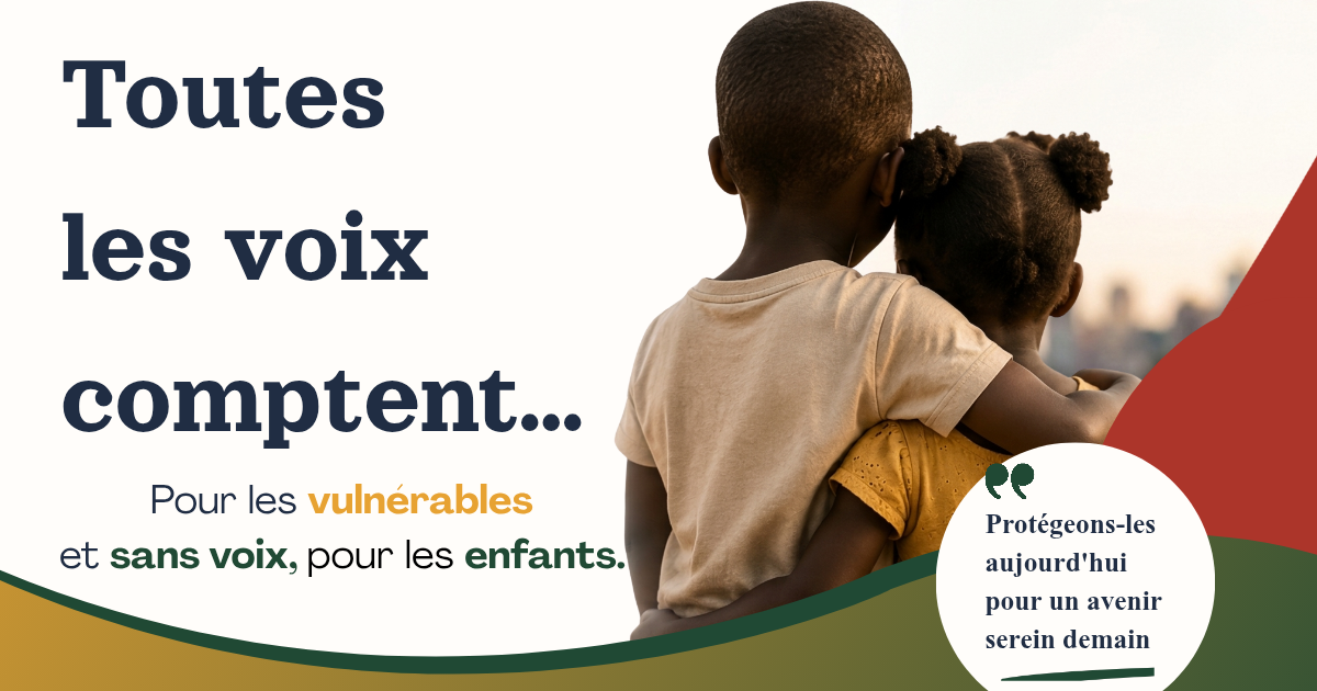 Bannière de sensibilisation pour la protection des enfants
